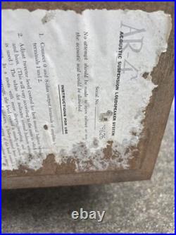 Acoustic Research AR-4x LOUDSPEAKERS Walnut Wood NICE! Tested