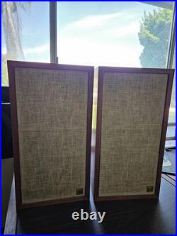 Acoustic Research AR 4x Vintage Bookshelf Speakers Pair Original Walnut Untested