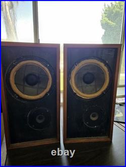 Acoustic Research AR 4x Vintage Bookshelf Speakers Pair Original Walnut Untested