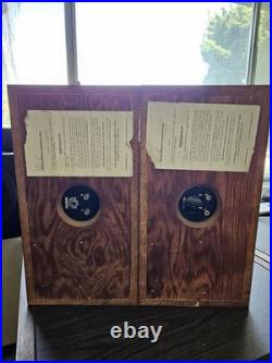 Acoustic Research AR 4x Vintage Bookshelf Speakers Pair Original Walnut Untested