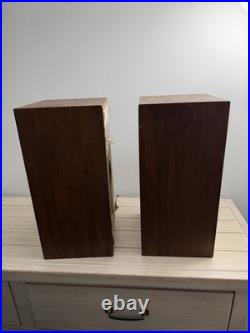 Acoustic Research AR-4x Vintage Wood Bookshelf Speakers Pair with Fabric Grilles