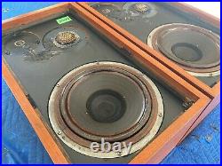 Acoustic Research AR-5 Speakers EARLY CLOTH SURROUND ALNICO MAGNET WOOFERS