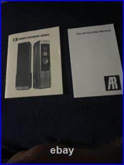 Acoustic Research AR-9 Speakers Legendary Vintage Towers Complete Pair