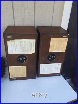 Acoustic Research (AR) AR-4 Loudspeaker (pair) in Oiled Walnut, Vintage