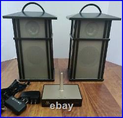 Acoustic Research AW825 900Mhz Wireless Outdoor Stereo Speakers Set of 2
