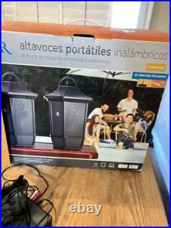 Acoustic Research AWS63 Mainstreet Indoor Outdoor Speakers With Transmitter