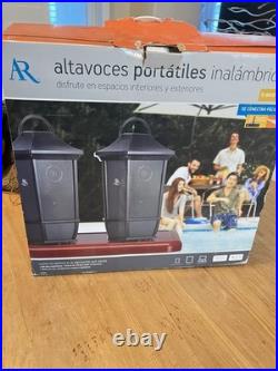 Acoustic Research AWS63 Mainstreet Indoor Outdoor Speakers With Transmitter