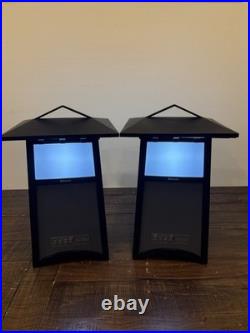 Acoustic Research AWSF100 Lantern Speakers Outdoor Bluetooth Rechargeable Pair