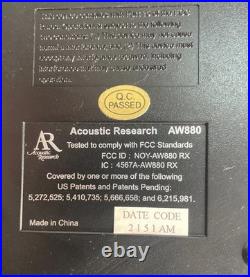 Acoustic Research AW 880 Wireless Transmitter and 4 Speakers Tested Works