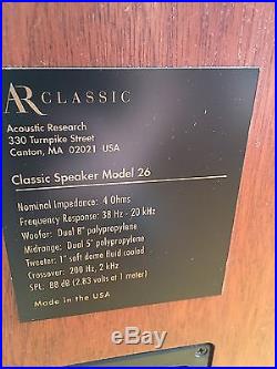 Acoustic Research Classic 26 Speakers