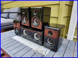 Acoustic Research HC6 Speaker Set of 5 withCenter Channel Home Theater Piano Black