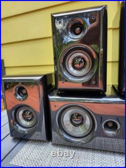 Acoustic Research HC6 Speaker Set of 5 withCenter Channel Home Theater Piano Black