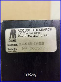 Acoustic Research M4.5 Holographic Imaging Speakers Rare Excellent Condition