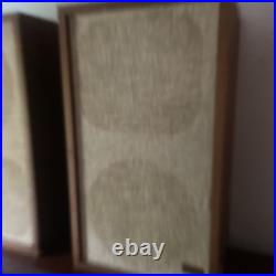 Acoustic Research Model AR-2AX Wooden Speakers Pair Of 2 Tested Working