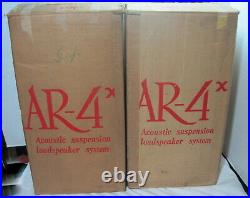 Acoustic Research Model AR-4x Speakers==Original Boxes