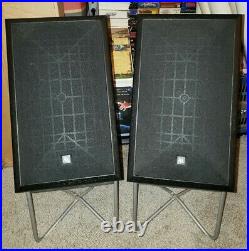 Acoustic Research Pair Of Black Ar Bookshelf Speakers 206 Ho With Stands