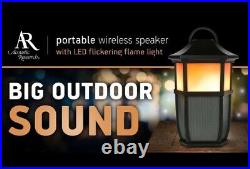Acoustic Research Portable Outdoor Wireless & Bluetooth Speaker WithLEDFlame Light