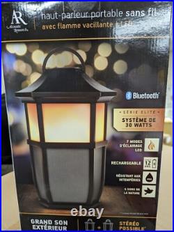 Acoustic Research Portable Outdoor Wireless & Bluetooth Speaker WithLEDFlame Light