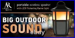 Acoustic Research Portable Outdoor Wireless & Bluetooth Speaker WithLEDFlame Light