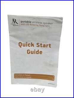 Acoustic Research Portable Outdoor Wireless Speaker, Black, AWSF9R with Light