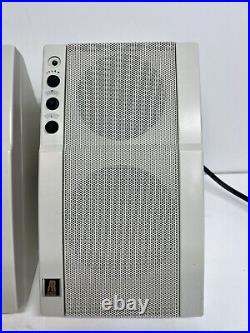 Acoustic Research Powered Partner 570 Speakers with Built In Amps Used, White