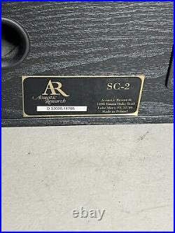 Acoustic Research SC-2 Center Channel Speaker Excellent Condition Tested Works