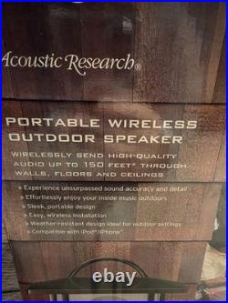 Acoustic Research Speaker AW825 Wireless Outdoor Portable NEW IN BOX