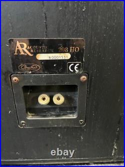 Acoustic Research Vintage AR 208 HO Bookshelf Speakers Pair Matching Serial #'s Acoustic Research Vintage AR 208 HO Bookshelf Speakers Pair Matching Serial #'s