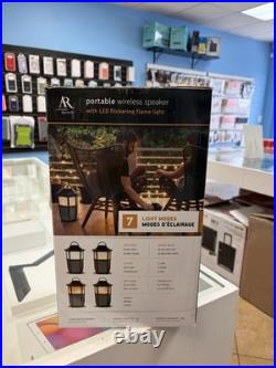 Acoustic Research Wireless Bluetooth Indoor Outdoor Speaker Flickering Light