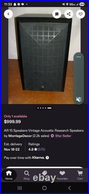 Acoustic Research ar15 Paired Speakers