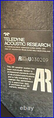 Acoustic research speakers AR 93 S