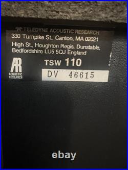 Acoustic research speakers two sets TSW 410 and TSW 110 four total