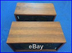 Ar4x Acoustic Research Speakers Early Plywood Set Very Nice Collectible