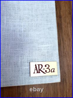 Ar Acoustic Research 3a Grille With New Masonite And Linen Cloth And Logo. #1
