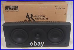 Brand New! ACOUSTIC RESEARCH CS 25 HO Center Speaker, Black Loudspeaker