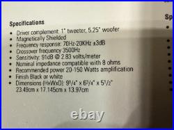 E701 Pair 2 Wired Indoor/Outdoor White AR Edge Pro Speakers 5 woofer 70-20kHz E701 Pair 2 Wired Indoor/Outdoor White AR Edge Pro Speakers 5 woofer 70-20kHz