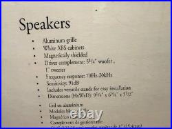 E701 Pair 2 Wired Indoor/Outdoor White AR Edge Pro Speakers 5 woofer 70-20kHz