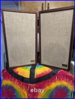 Early Oiled Walnut Acoustic Research AR 2ax speakers Pair Nice