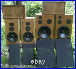 Lot 6 Vintage Stereo Floor Speakers Acoustic Research AR-2a KLH AV4001 / PR-950S