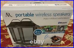 NEW 2 pk ACOUSTIC RESEARCH PORTABLE WIRELESS BLUETOOTH SPEAKERS PREMIER SERIES