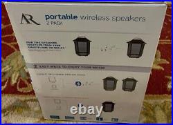 NEW 2 pk ACOUSTIC RESEARCH PORTABLE WIRELESS BLUETOOTH SPEAKERS PREMIER SERIES