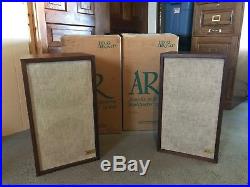 NIB Vintage Pair AR 2ax Speakers Oiled Walnut FOUND SEALED Loudspeaker System