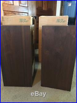 NIB Vintage Pair AR 2ax Speakers Oiled Walnut FOUND SEALED Loudspeaker System