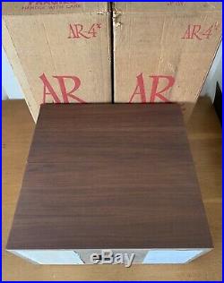 NOS Acoustic Research AR-4x Loudspeaker Pair AR4 Speakers with Original Packaging