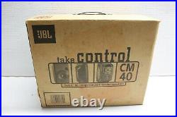 Nice Open Box JBL Control Model CM40 Bookshelf Stereo Speakers Black Hi-Fi USA