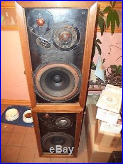 Original As Found Vintage AR-3 Stereo Speakers Acoustic Research AR3
