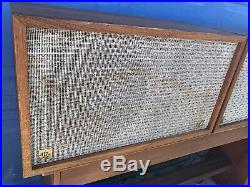 PAIR (2) EARLY Acoustic Research AR-2a Hardwood 3-way Speakers SOUND EXCELLENT