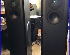 Pair Acoustic Research AR1 High-Res Floor Standing Speakers Black