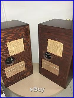 Pair Acoustic Research AR-3 Speakers Ar3 Mahogany Original From 1950s