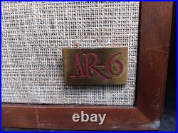 Pair Of AR-6 Acoustic Suspension Loudspeaker System Speakers Pair Of AR-6 Acoustic Suspension Loudspeaker System Speakers